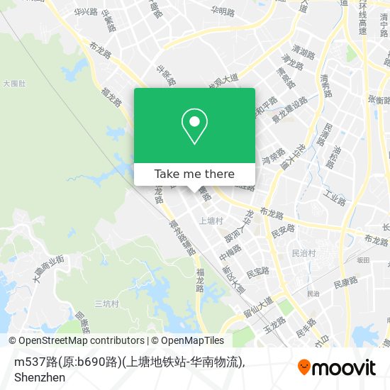 m537路(原:b690路)(上塘地铁站-华南物流) map