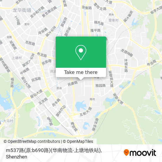 m537路(原:b690路)(华南物流-上塘地铁站) map