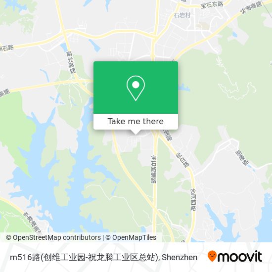 m516路(创维工业园-祝龙腾工业区总站) map