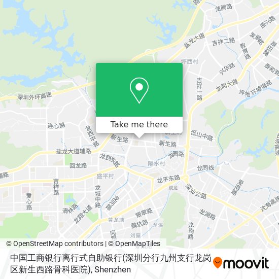 中国工商银行离行式自助银行(深圳分行九州支行龙岗区新生西路骨科医院) map