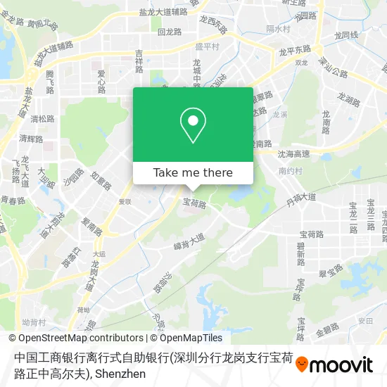 中国工商银行离行式自助银行(深圳分行龙岗支行宝荷路正中高尔夫) map