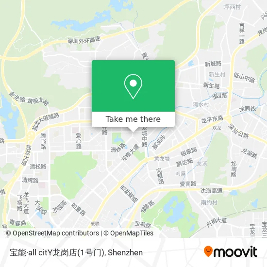 宝能·all citY龙岗店(1号门) map