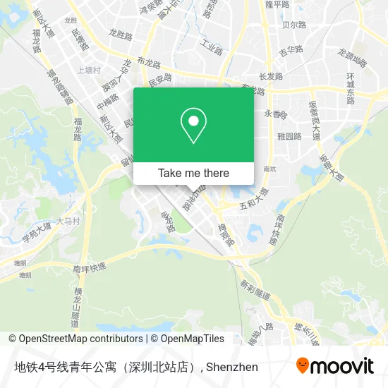 地铁4号线青年公寓（深圳北站店） map
