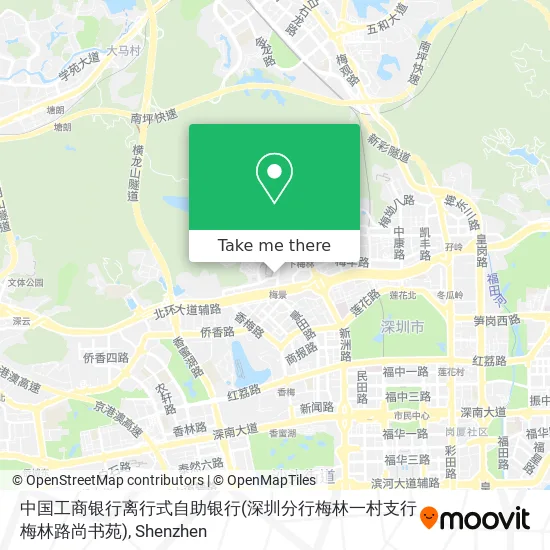 中国工商银行离行式自助银行(深圳分行梅林一村支行梅林路尚书苑) map