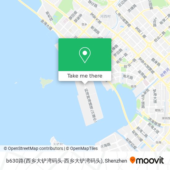 b630路(西乡大铲湾码头-西乡大铲湾码头) map