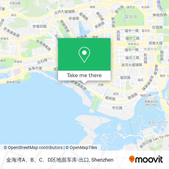 金海湾A、B、C、D区地面车库-出口 map