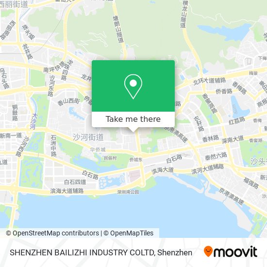 SHENZHEN BAILIZHI INDUSTRY COLTD map