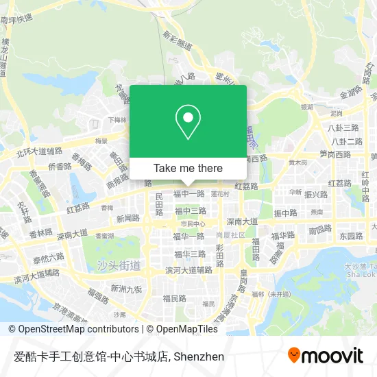 爱酷卡手工创意馆-中心书城店 map