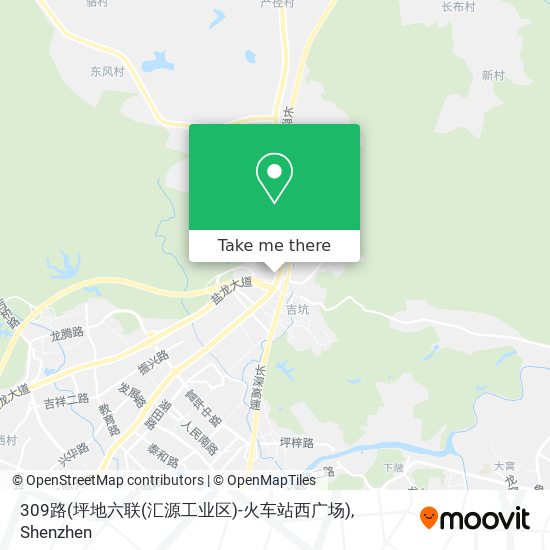 309路(坪地六联(汇源工业区)-火车站西广场) map