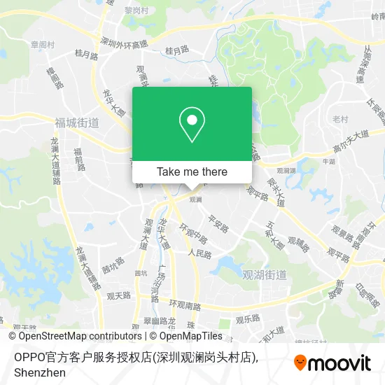 OPPO官方客户服务授权店(深圳观澜岗头村店) map
