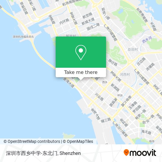 深圳市西乡中学-东北门 map