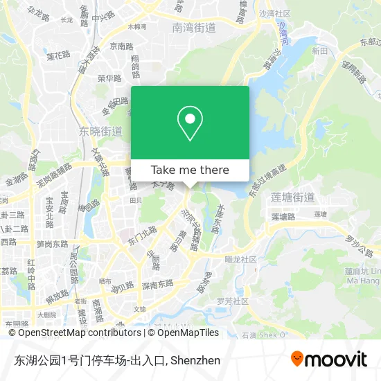东湖公园1号门停车场-出入口 map