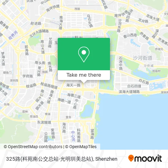 325路(科苑南公交总站-光明圳美总站) map