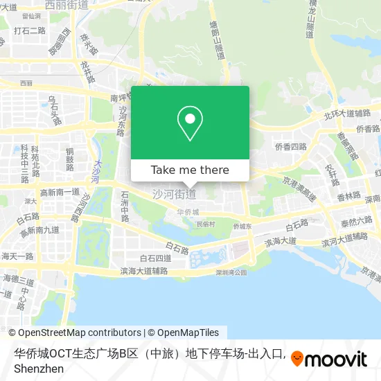 华侨城OCT生态广场B区（中旅）地下停车场-出入口 map