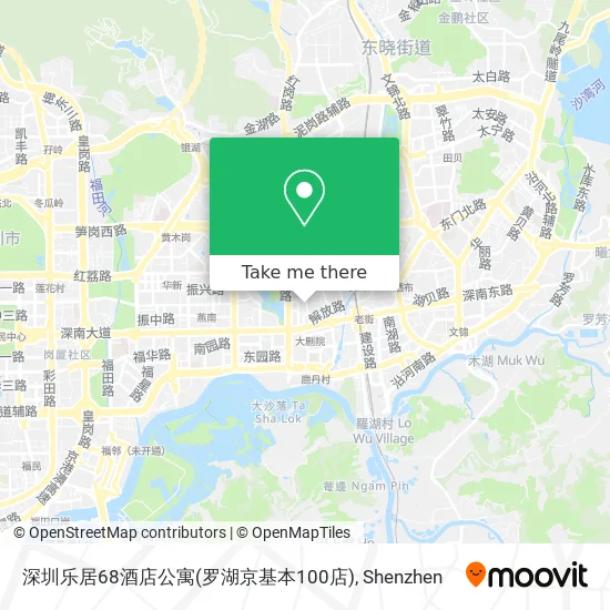 深圳乐居68酒店公寓(罗湖京基本100店) map