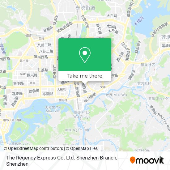 The Regency Express Co. Ltd. Shenzhen Branch map