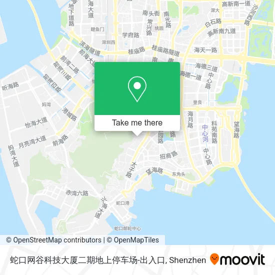 蛇口网谷科技大厦二期地上停车场-出入口 map