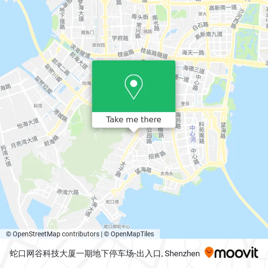 蛇口网谷科技大厦一期地下停车场-出入口 map