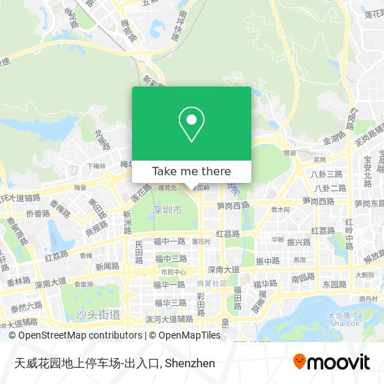 天威花园地上停车场-出入口 map