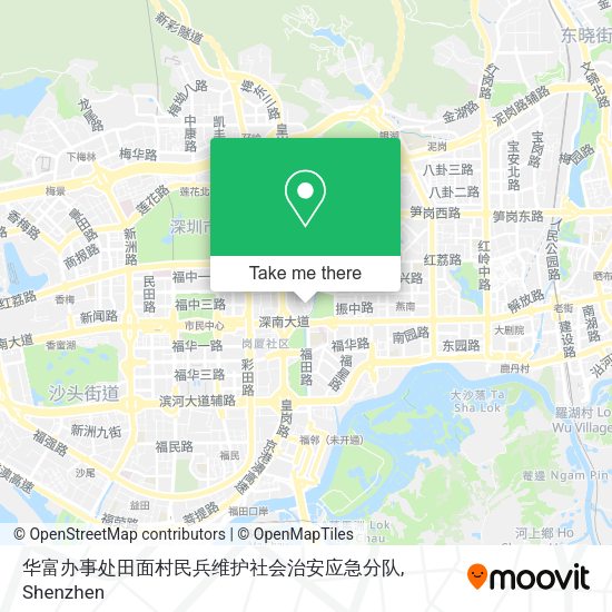 华富办事处田面村民兵维护社会治安应急分队 map