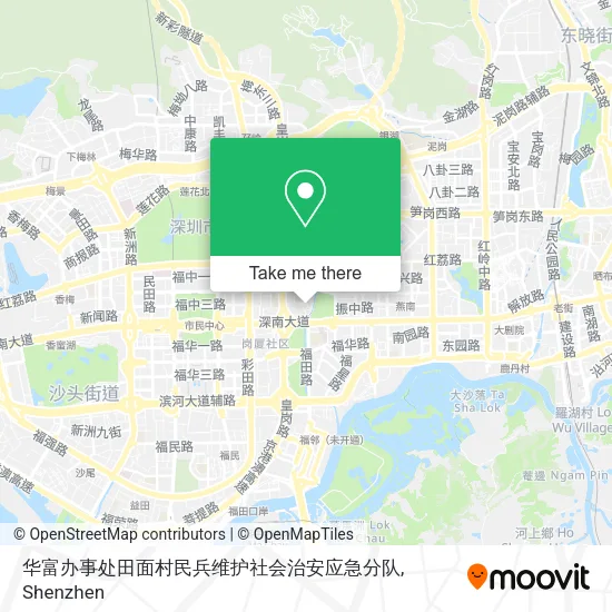 华富办事处田面村民兵维护社会治安应急分队 map
