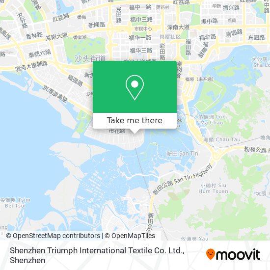 Shenzhen Triumph International Textile Co. Ltd. map