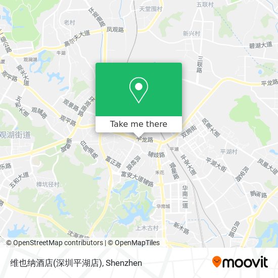 维也纳酒店(深圳平湖店) map