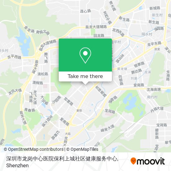 深圳市龙岗中心医院保利上城社区健康服务中心 map