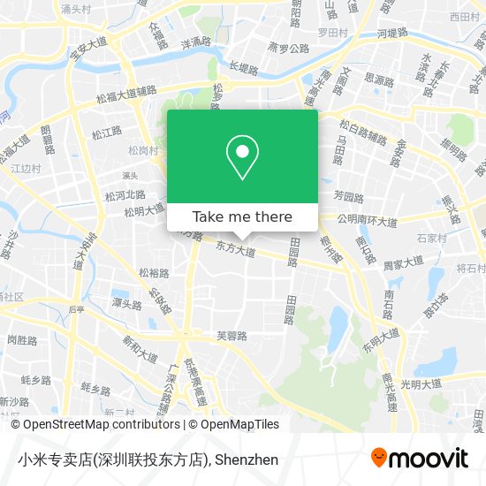 小米专卖店(深圳联投东方店) map