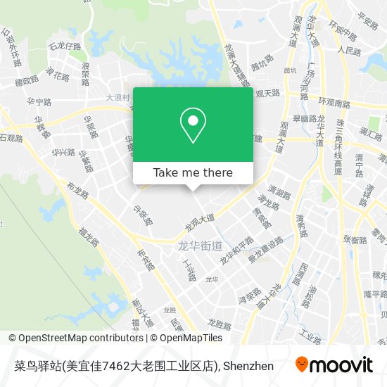 菜鸟驿站(美宜佳7462大老围工业区店) map