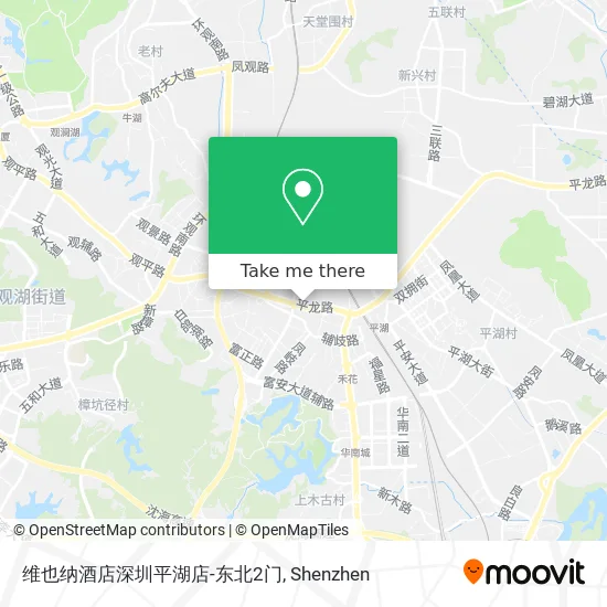 维也纳酒店深圳平湖店-东北2门 map