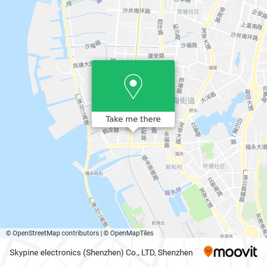 Skypine electronics (Shenzhen) Co., LTD map