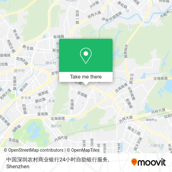 中国深圳农村商业银行24小时自助银行服务 map