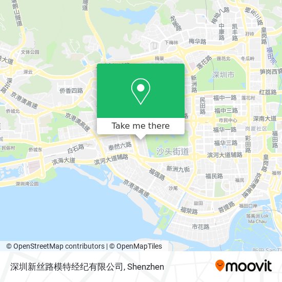 深圳新丝路模特经纪有限公司 map
