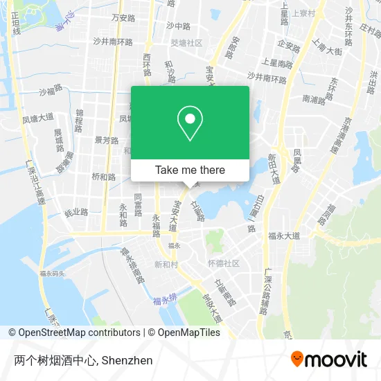 两个树烟酒中心 map