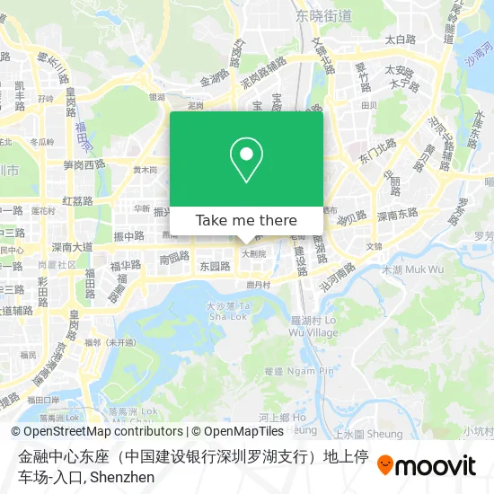 金融中心东座（中国建设银行深圳罗湖支行）地上停车场-入口 map