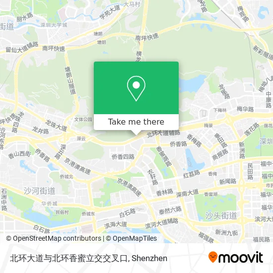 北环大道与北环香蜜立交交叉口 map