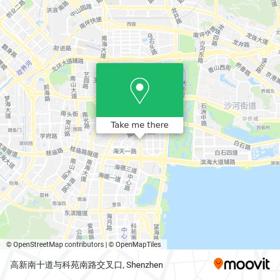 高新南十道与科苑南路交叉口 map