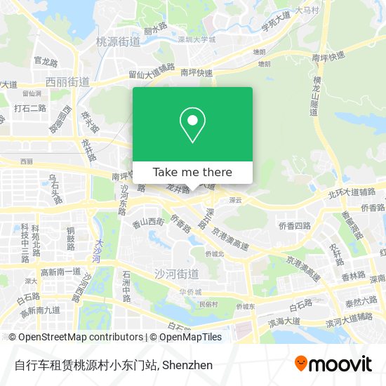 自行车租赁桃源村小东门站 map