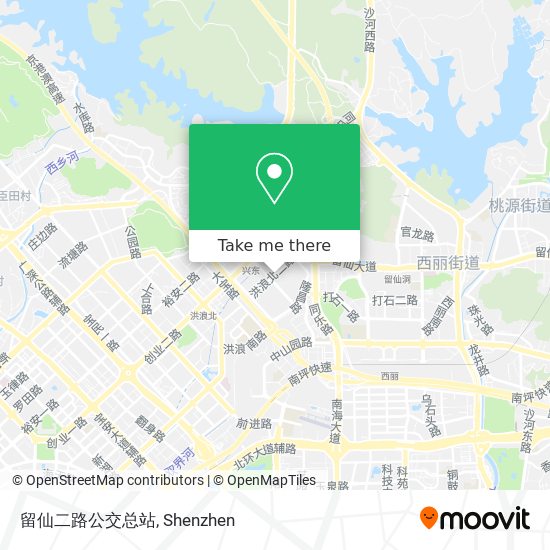 留仙二路公交总站 map