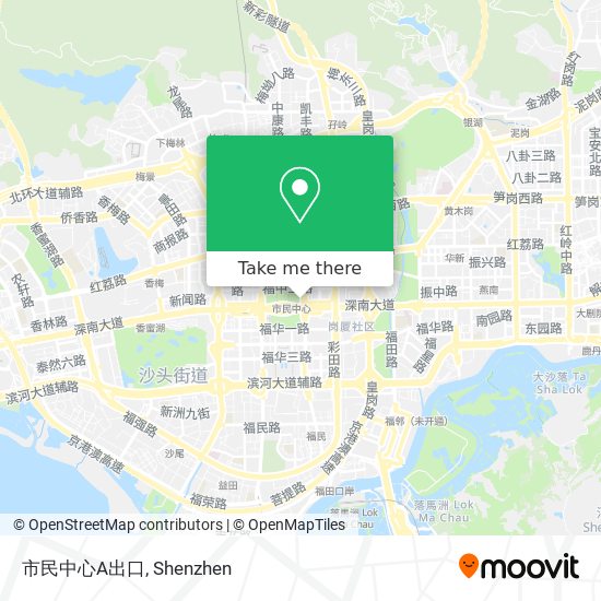 市民中心A出口 map