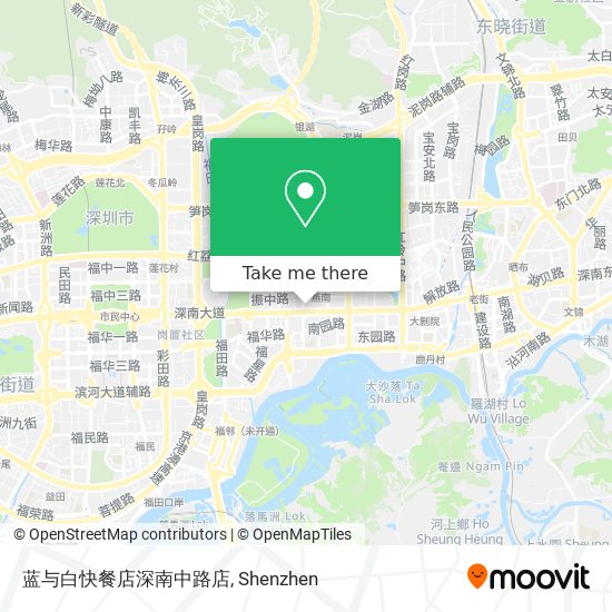 蓝与白快餐店深南中路店 map