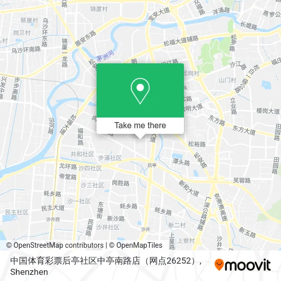 中国体育彩票后亭社区中亭南路店（网点26252） map