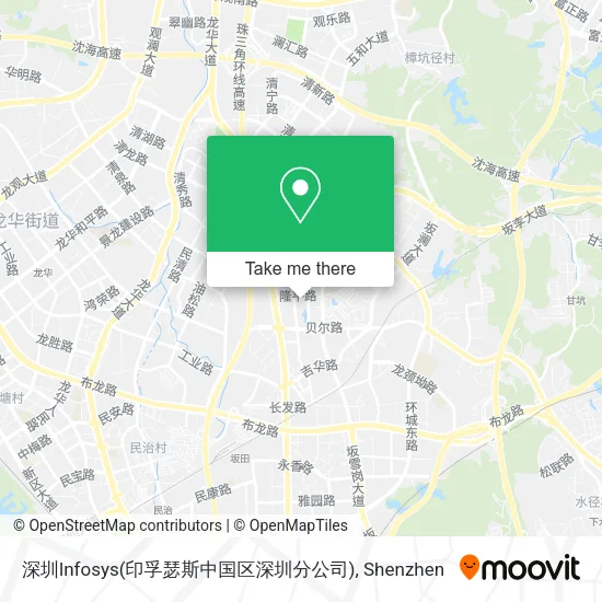 深圳lnfosys(印孚瑟斯中国区深圳分公司) map