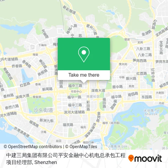 中建三局集团有限公司平安金融中心机电总承包工程项目经理部 map
