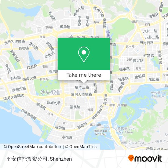 平安信托投资公司 map