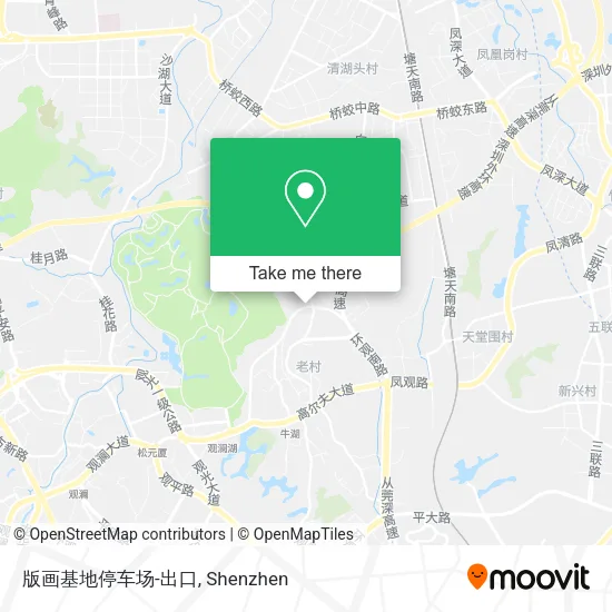 版画基地停车场-出口 map