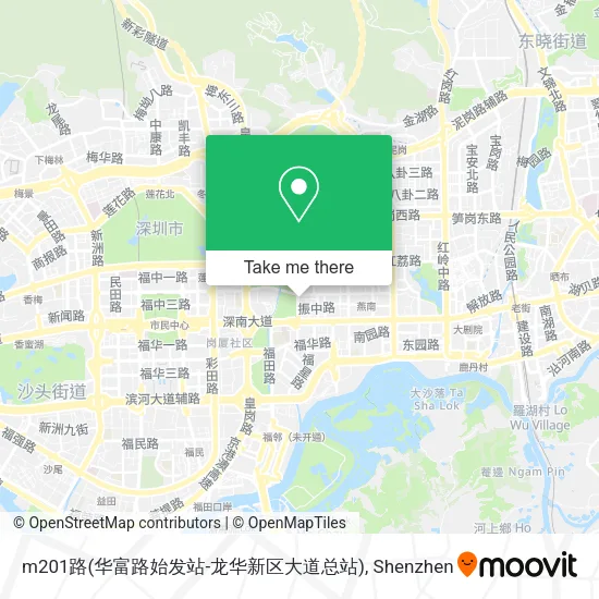 m201路(华富路始发站-龙华新区大道总站) map