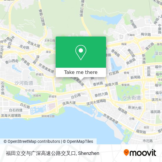 福田立交与广深高速公路交叉口 map