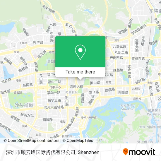 深圳市顺云峰国际货代有限公司 map